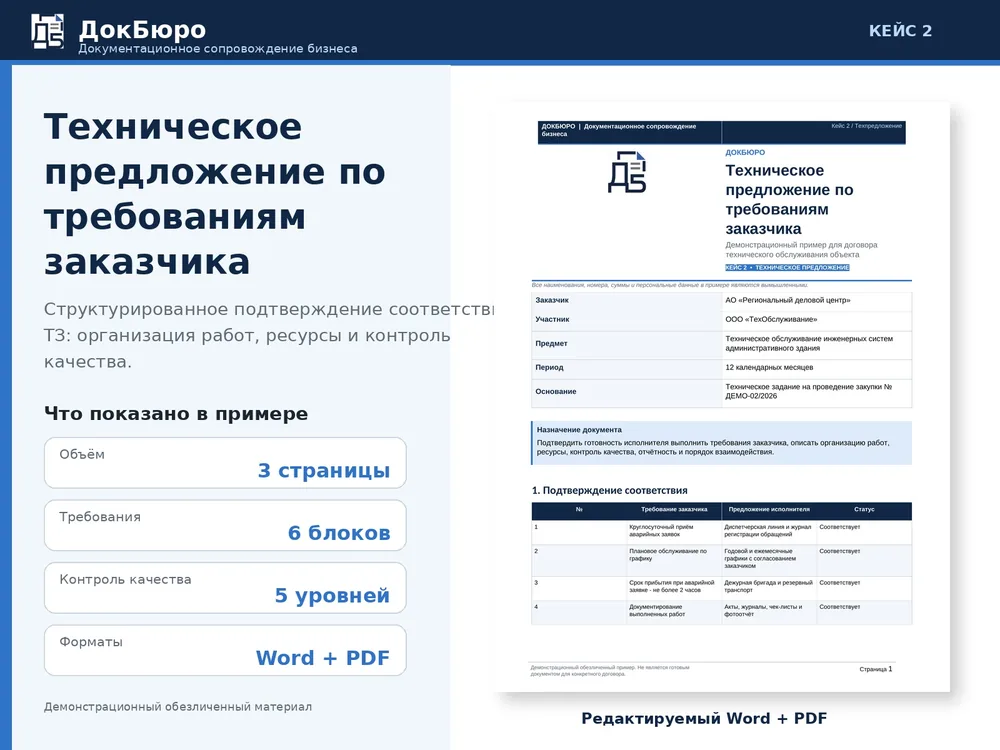 Пример технического предложения